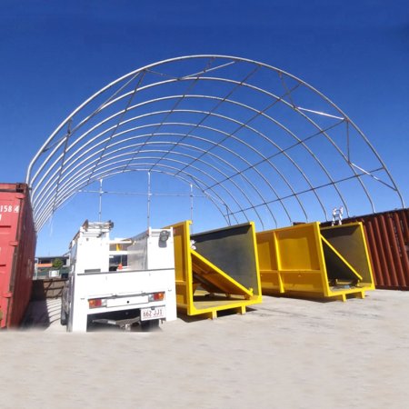 C404015 W40'×L40’×H15’ Single Truss Container Shelter