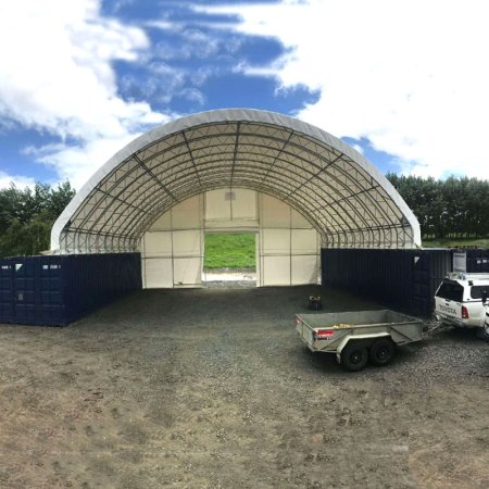 C604020DT W60'×L40’×H20’Double Truss Container Shelter