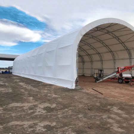 5012023DP W50'×L120’×H23’ Large Double Truss Shelter